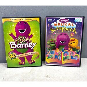 Barney DVD Lot of 2 The Best Musical Scrapbook in Case 2008 2004 Kids Movies